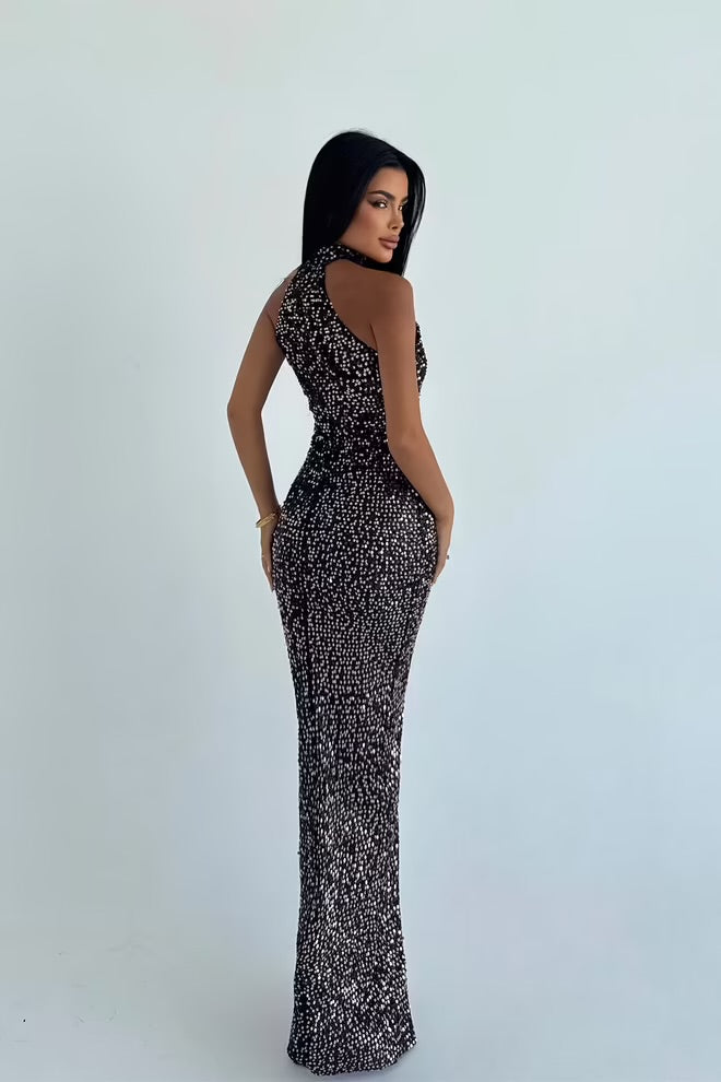 Elegant Glam Bodycon Dress With Sequins