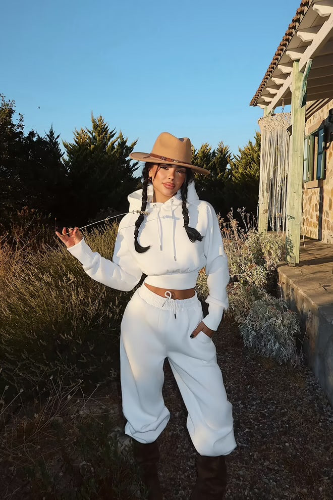 Sporty Oversized Hooded Jogger Set