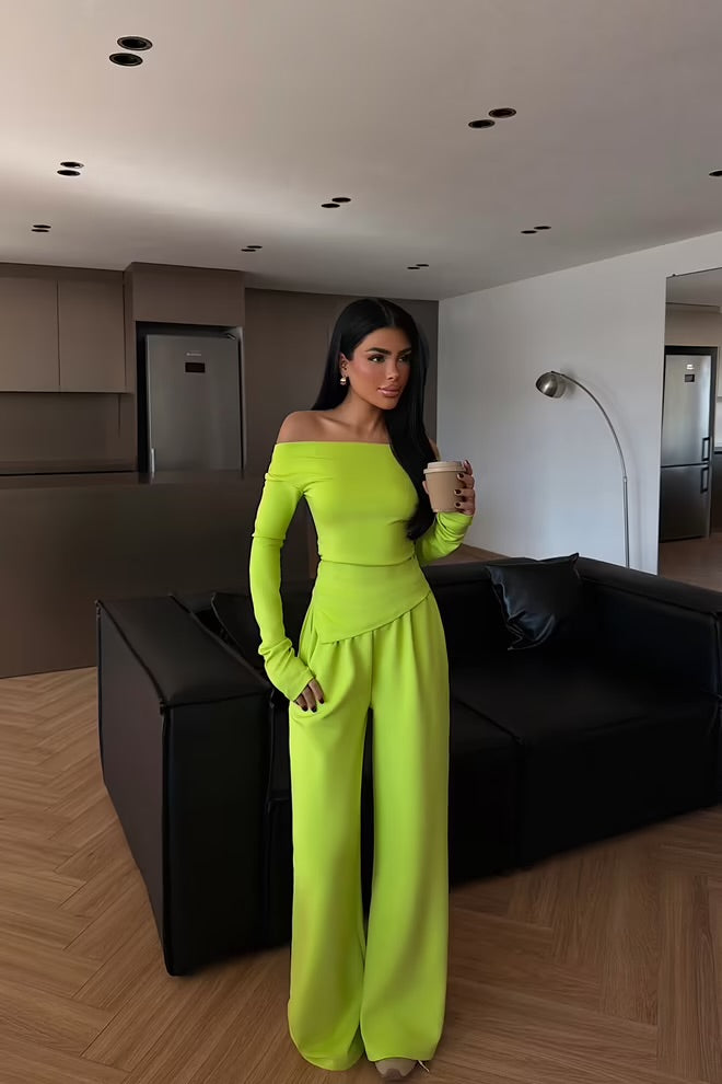 Elegant Casual Set With Palazzo Pants