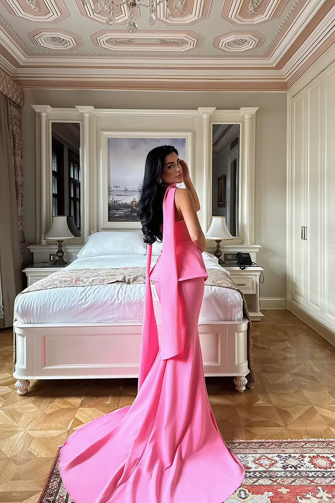 Elegant Sheath Dress Strapless Floor Length