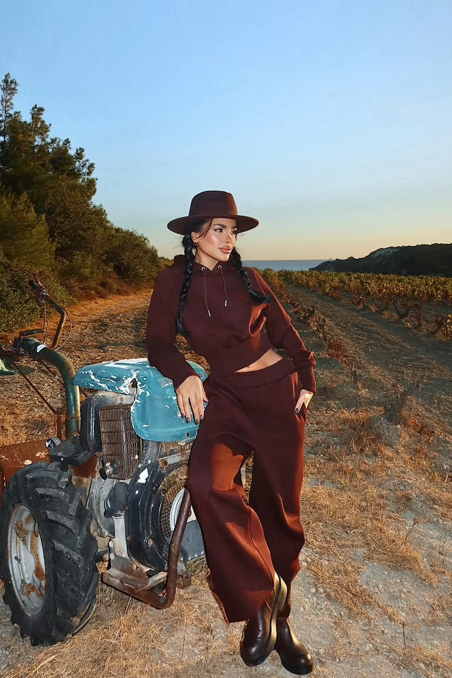 Sporty Oversized Hooded Jogger Set