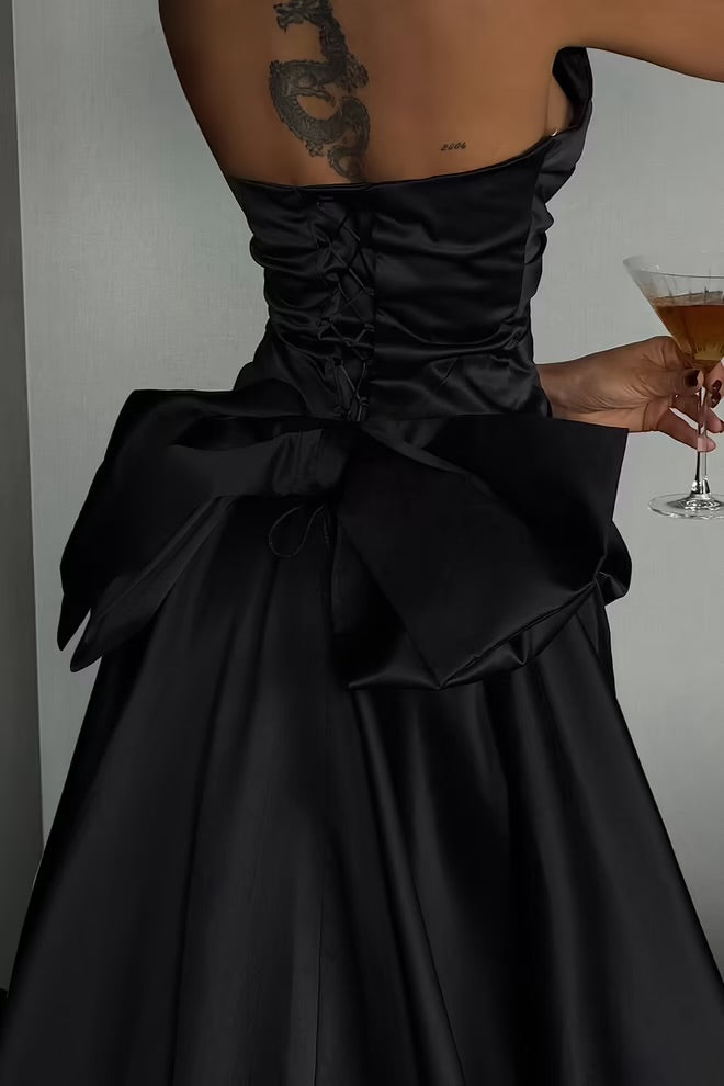 Elegant Formal Glam Blazer Dress Strapless Floor Length Cap Sleeve