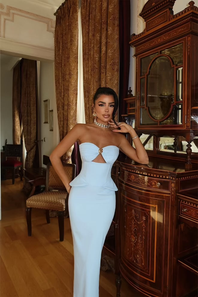 Strapless Corset Maxi Dress