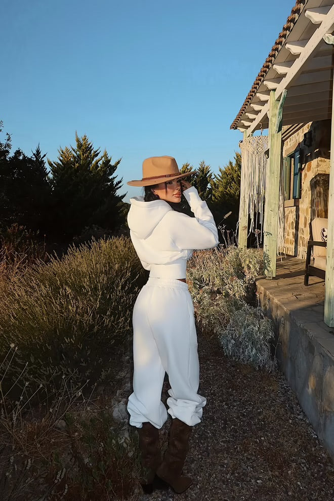 Sporty Oversized Hooded Jogger Set