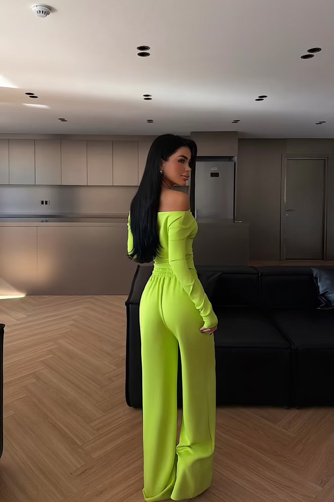 Elegant Casual Set With Palazzo Pants