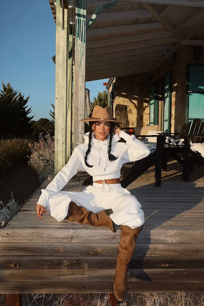 Sporty Oversized Hooded Jogger Set