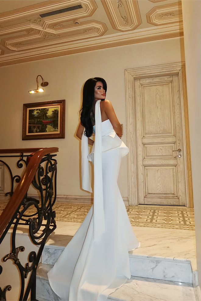 Elegant Sheath Dress Strapless Floor Length