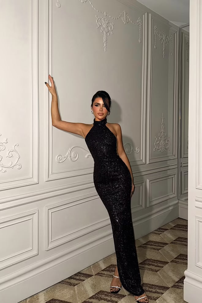 Elegant Glam Bodycon Dress With Sequins