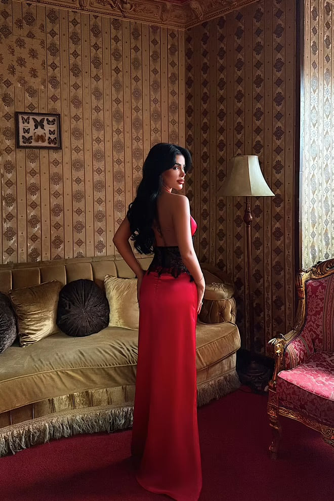 Elegant Glam Formal Slip Dress.