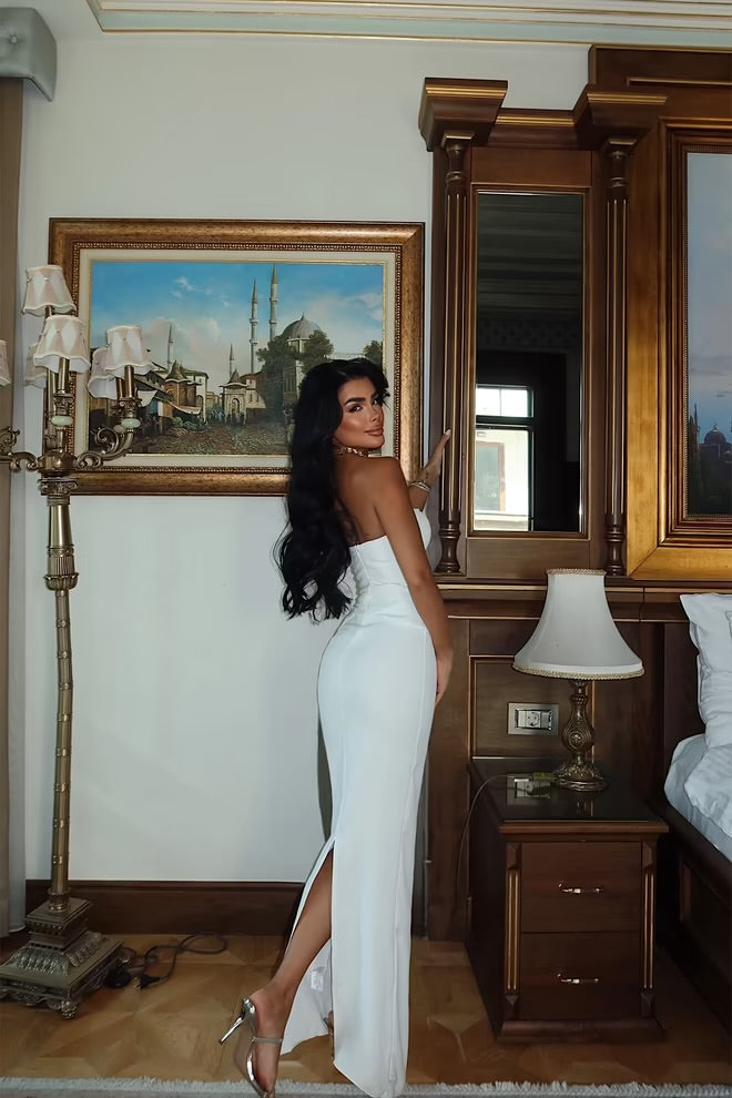 Strapless Corset Maxi Dress