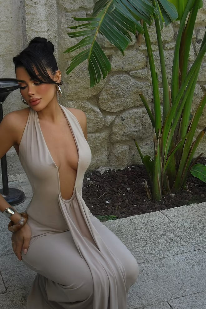 Back Detail Long Dress