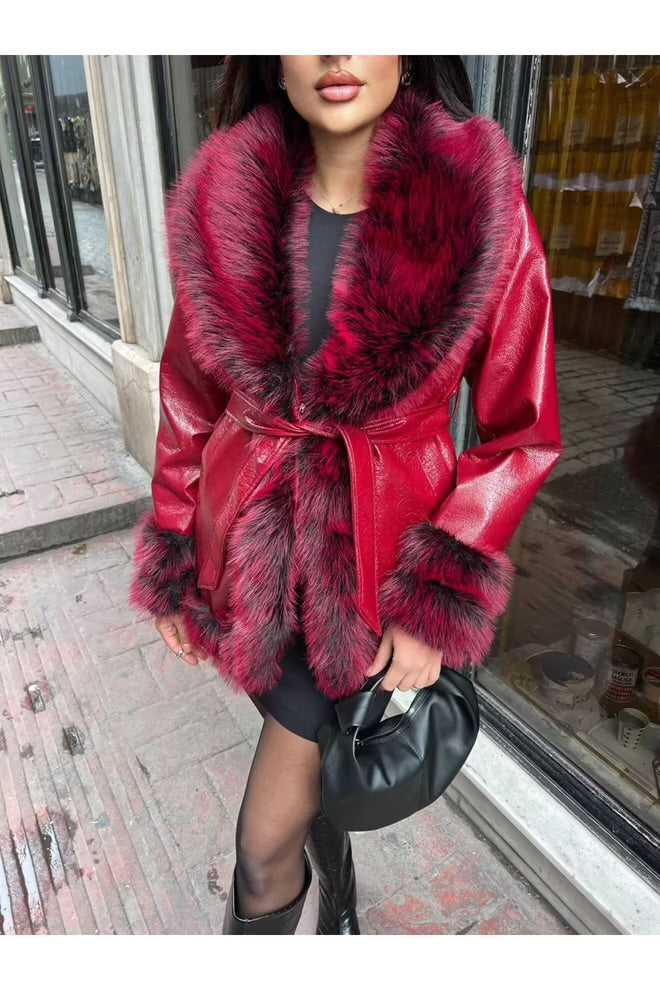 Elegant Wrapover Coat With Notched Collar