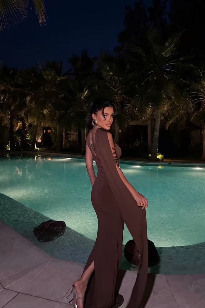 Bodycon Dress With One Shoulder Neck