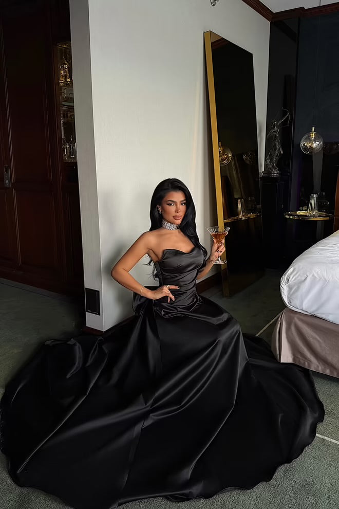 Elegant Formal Glam Blazer Dress Strapless Floor Length Cap Sleeve