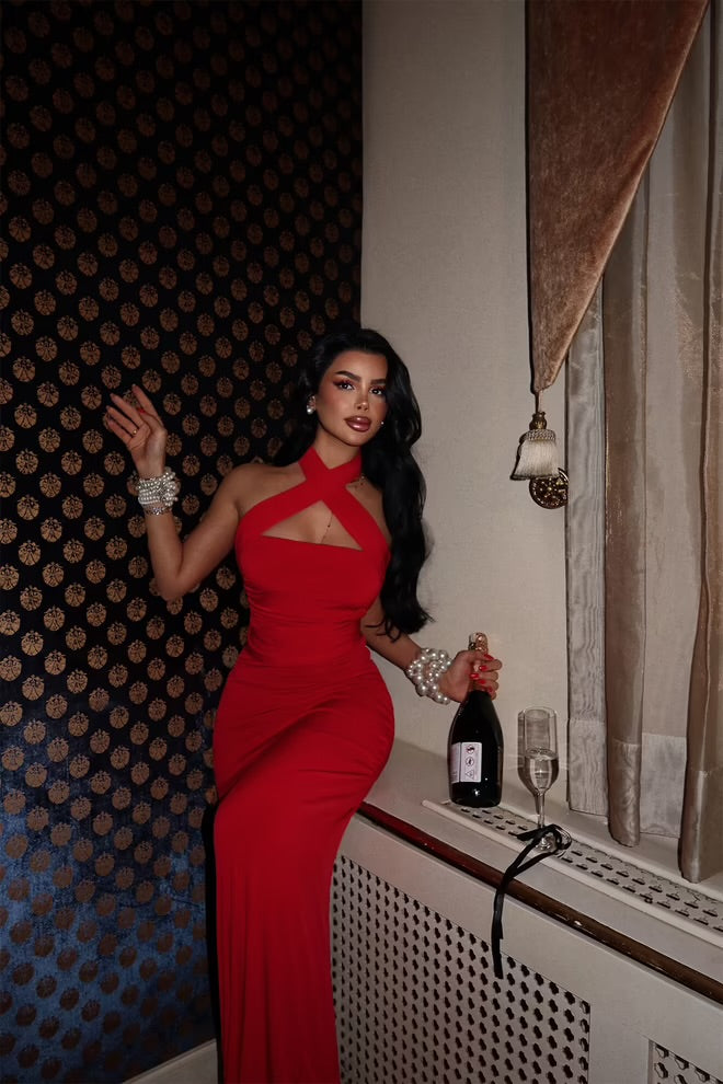 Bodycon Dress With One Shoulder Neck