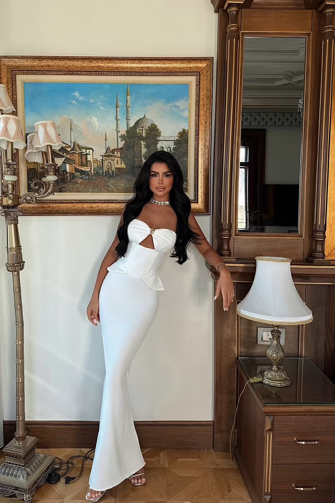Strapless Corset Maxi Dress