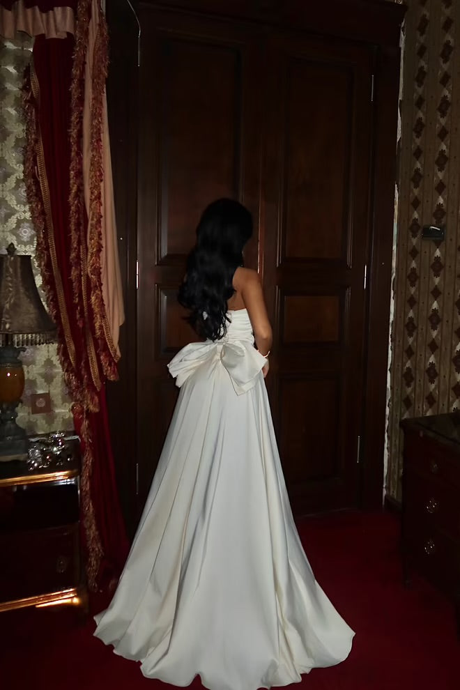 Elegant Formal Glam Blazer Dress Strapless Floor Length Cap Sleeve