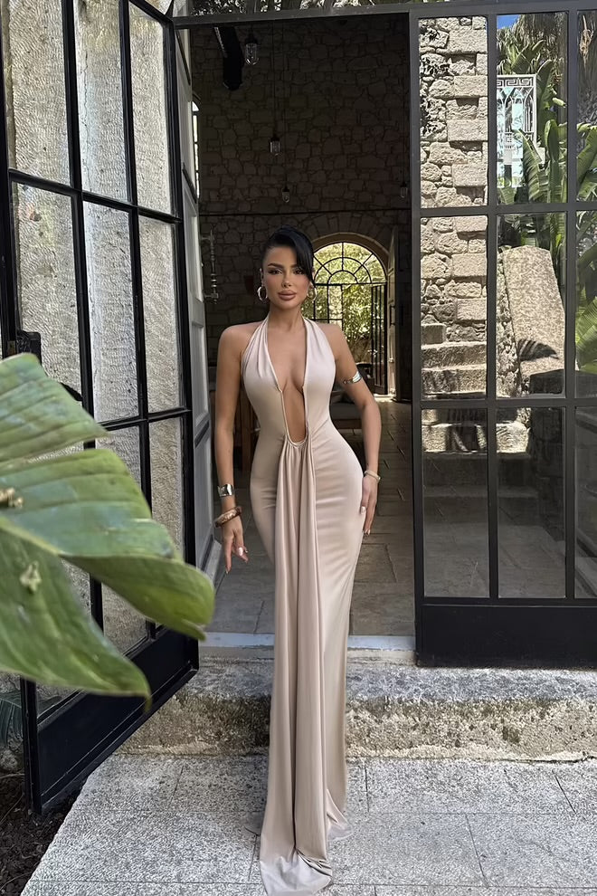 Back Detail Long Dress