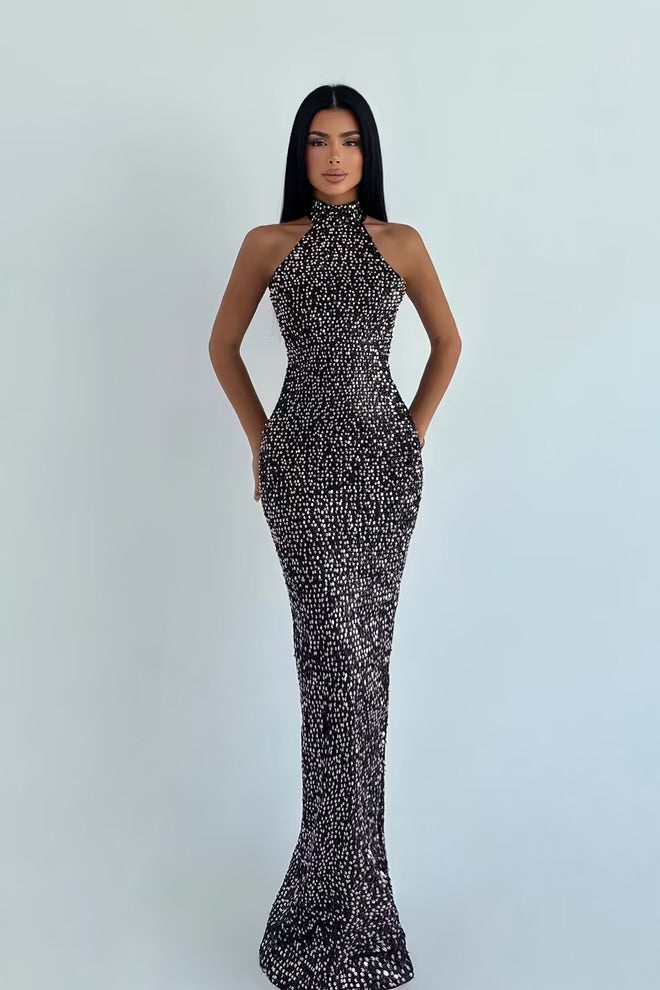 Elegant Glam Bodycon Dress With Sequins