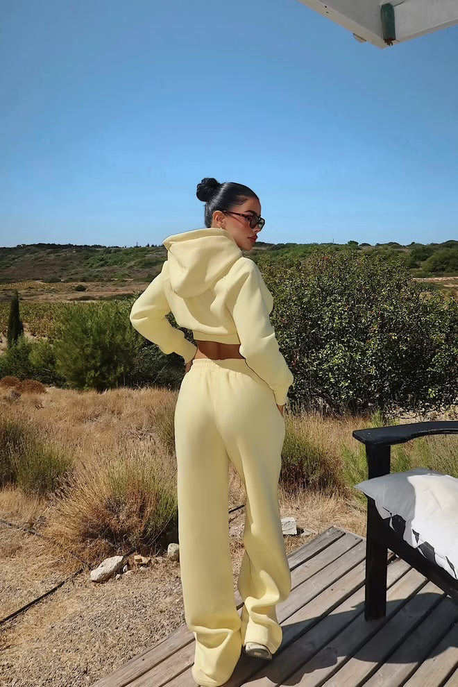 Sporty Oversized Hooded Jogger Set