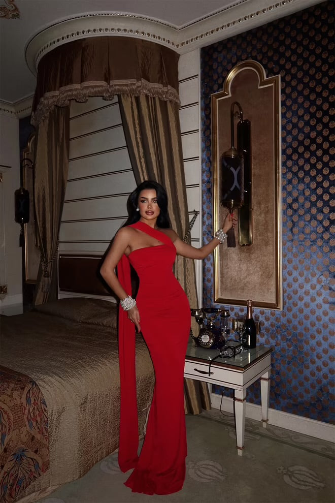 Bodycon Dress With One Shoulder Neck