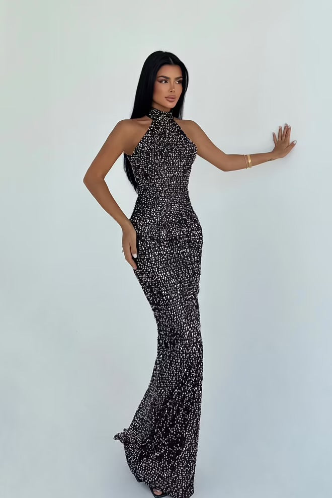 Elegant Glam Bodycon Dress With Sequins