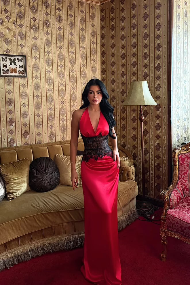 Elegant Glam Formal Slip Dress.