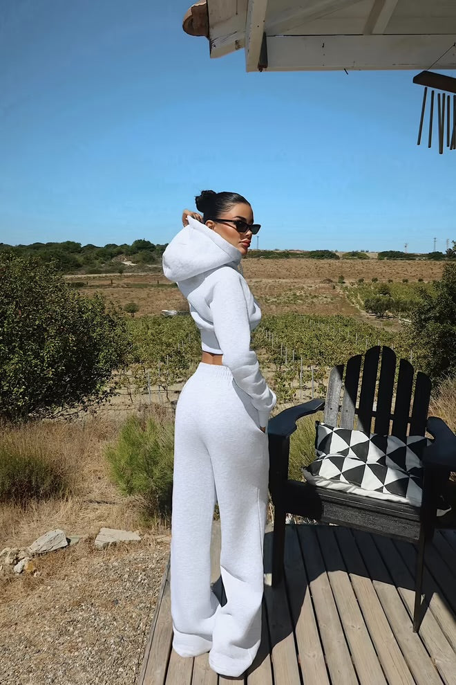 Sporty Oversized Hooded Jogger Set