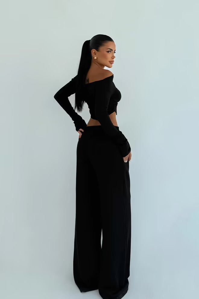 Elegant Casual Set With Palazzo Pants