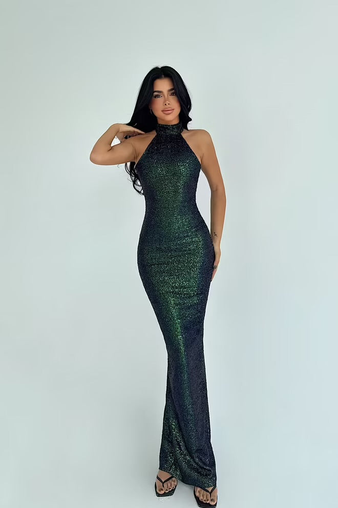 Elegant Glam Bodycon Dress With Sequins