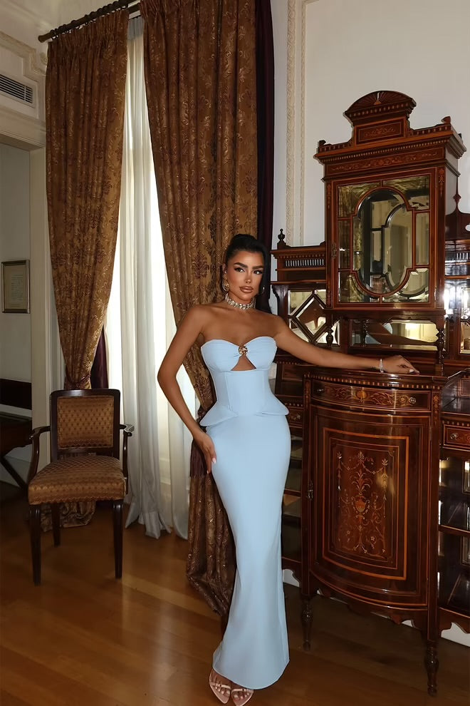 Strapless Corset Maxi Dress