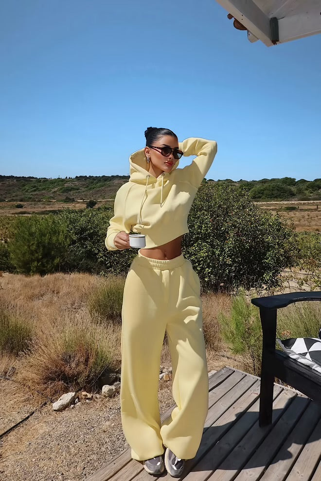 Sporty Oversized Hooded Jogger Set