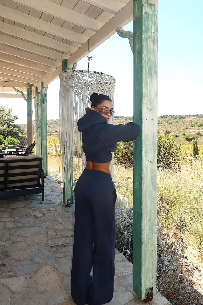 Sporty Oversized Hooded Jogger Set