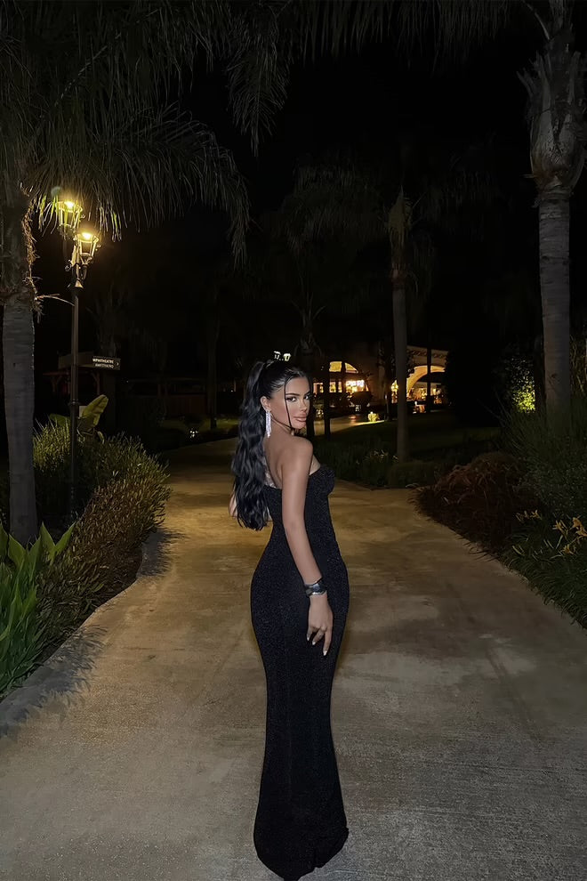 Fuchsia Strapless Sleeveless Bodycon Dress