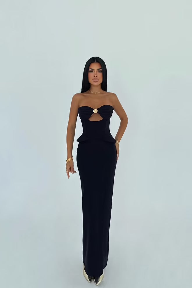Strapless Corset Maxi Dress