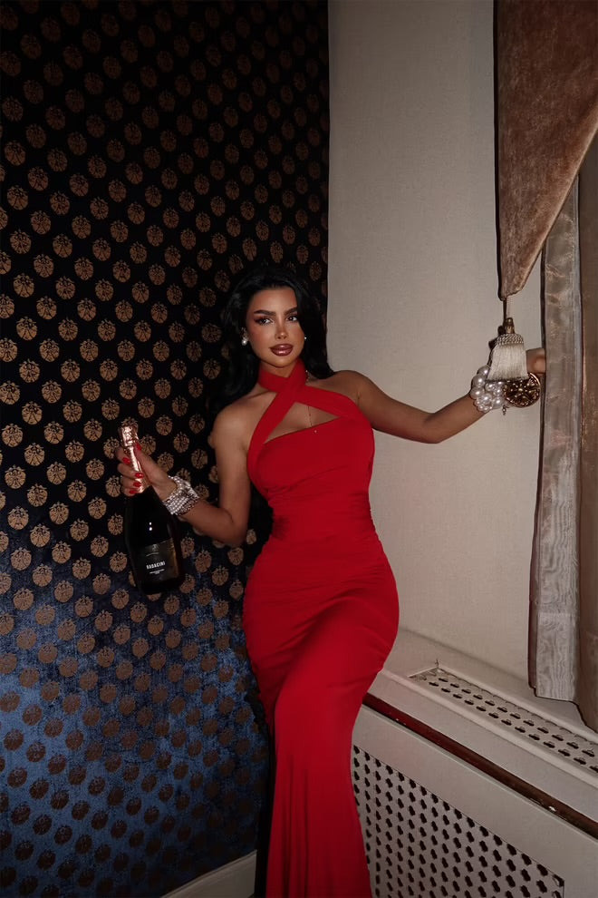 Bodycon Dress With One Shoulder Neck