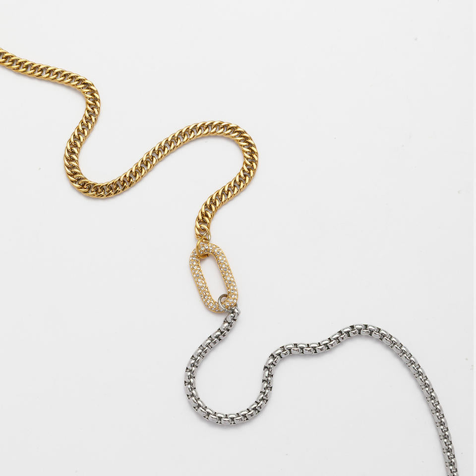 Radiant Elegance Two-Tone Necklace