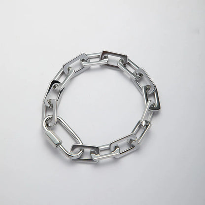 Unique Design 18k Gold Plated Stainless Steel Two Tone Splicing Chain Oval Full Zircon Charms Bracelet for Women