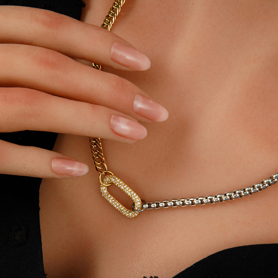 Radiant Elegance Two-Tone Necklace