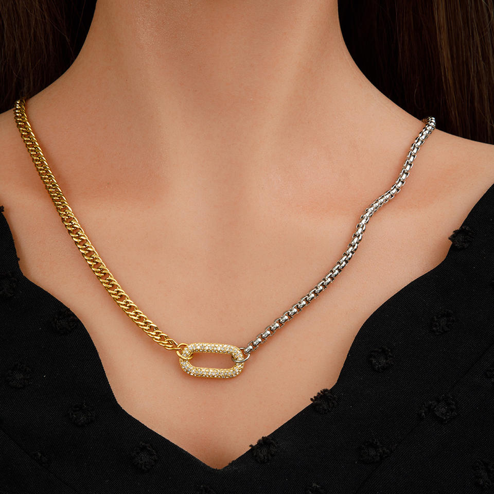 Radiant Elegance Two-Tone Necklace