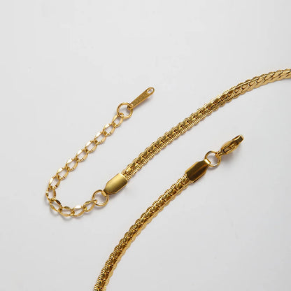 18k Gold Plated Luxury Waterproof Stainless Steel Waterdrop Droplet Shaped Zircon Pendant Chain Necklace