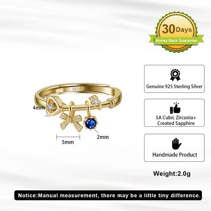 Popular Fine Jewelry Rings 925 Sterling Silver Bow Knot Flower