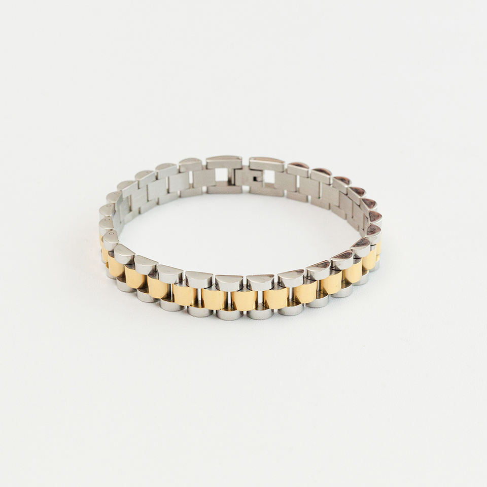 Stylish Gold-Plated Waterproof Watch Bracelet