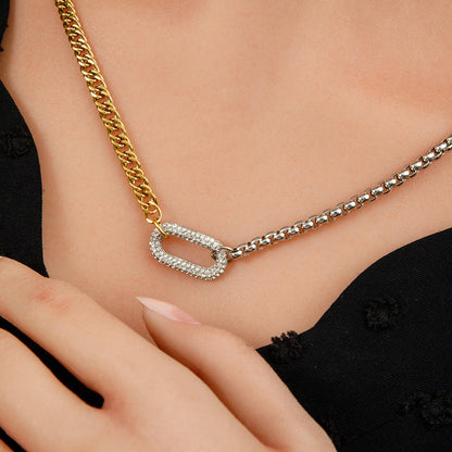 Radiant Elegance Two-Tone Necklace