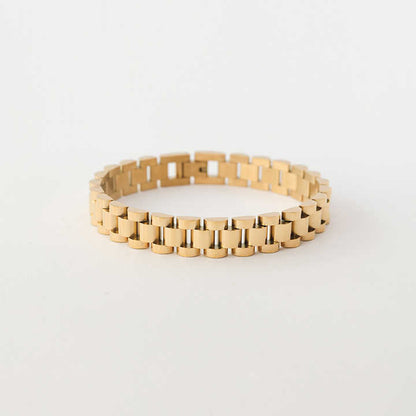 Stylish Gold-Plated Waterproof Watch Bracelet