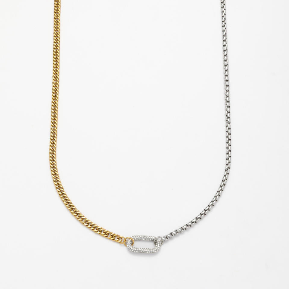 Radiant Elegance Two-Tone Necklace