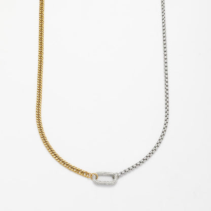 Radiant Elegance Two-Tone Necklace