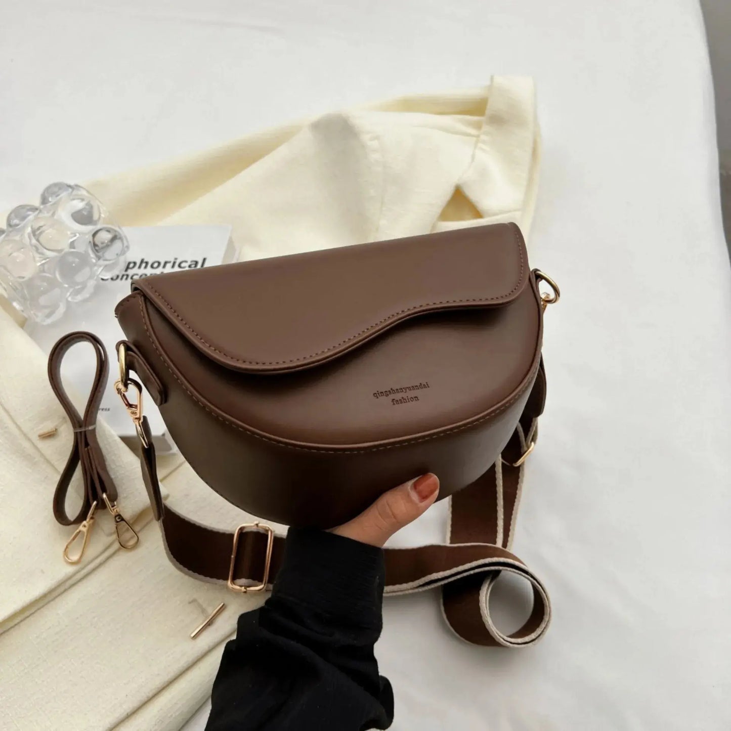 Vintage Elegance Saddle Bag